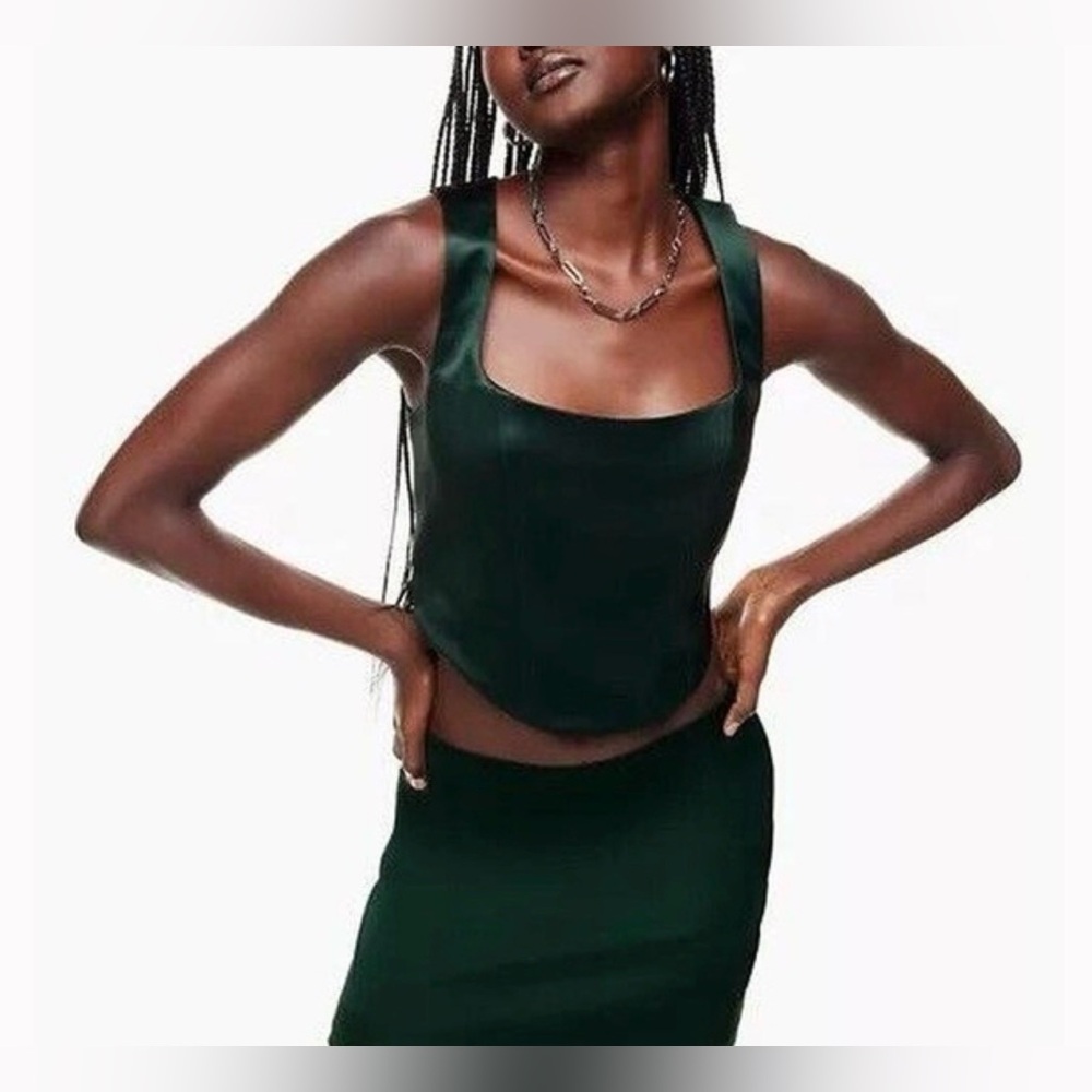Aritzia Sunday Best Shiloh Bustier emerald green